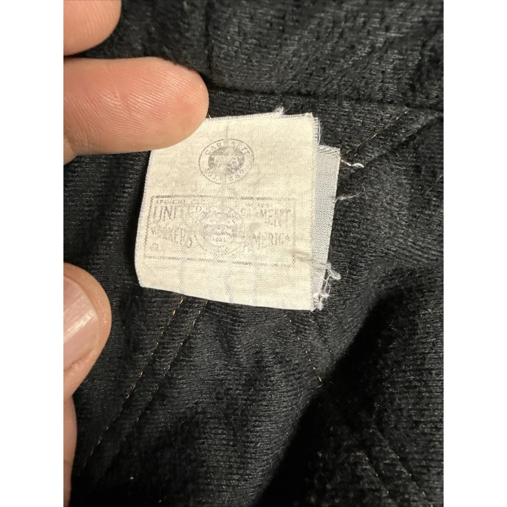 Vintage 90s Carhartt Hooded Jacket Quilt Lined Thrashed Off White Orange Trim